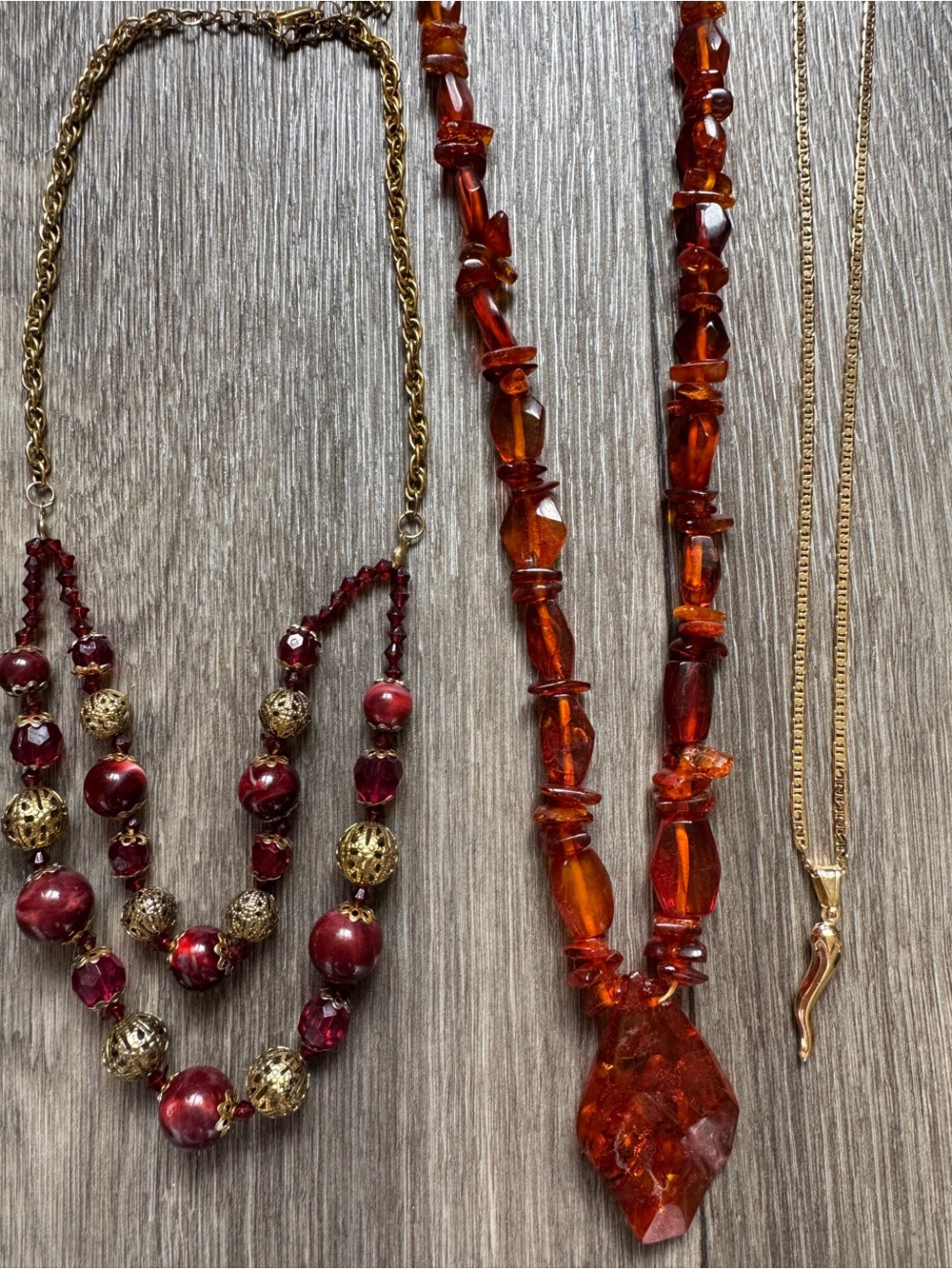 Vintage 1970s Boho Necklace Trio